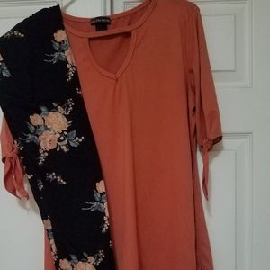 Shirt and floral leggings both Large